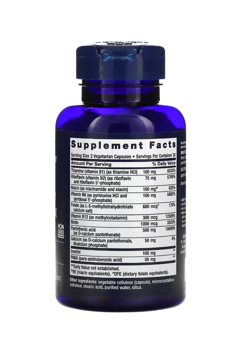 Life Extension BioActive Complete B-Complex, 60 Vegetarian Capsules - Image 2
