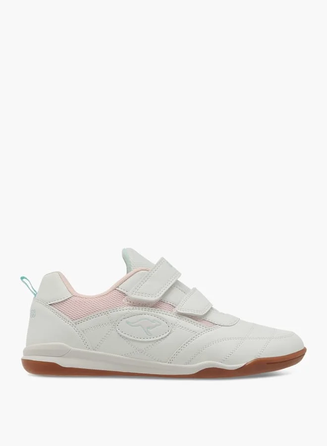 kangaROOS Women's Logo Detail Sports Shoes with Hook and Loop Closure