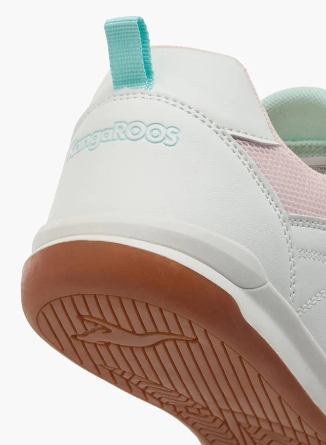 kangaROOS Women's Logo Detail Sports Shoes with Hook and Loop Closure