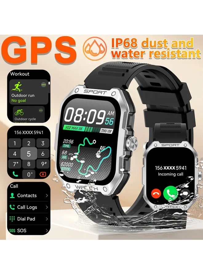 RollsTimi  New Men's Outdoor Sports Smart Watch, 1.83-inch HD High-Definition Full Touch Screen, IP68 Daily Sports Water Resistance, Bluetooth Call Answering/Making, Multiple Sports Modes, Sports and Sleep Monitoring, Model RT G18 - Image 1