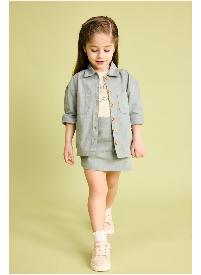 DeFacto - Babygirl Regular Fit Woven Long Sleeve Shirt - Image 1