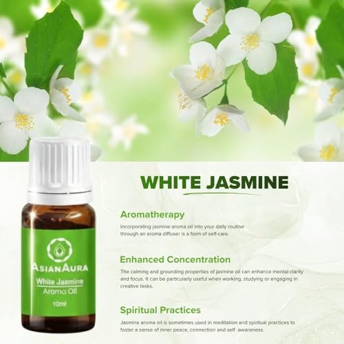 ASIAN AURA Aroma Diffuser Oil Set – English Lavender, Rosy Romance, Fruit Basket, Fresh Lime, White Jasmine & Lemongrass | Pack of 6 Glass Bottles (10ml Each) | Fragrance Oils for Diffuser, Candle Making, Home, Office & Spa | Total 60ml - Image 4