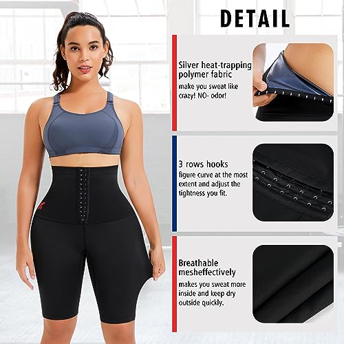 KUMAYES Sauna Sweat Pants for Women High Waist Slimming Shorts Compression Thermo Workout Exercise Body Shaper Thighs - Image 5