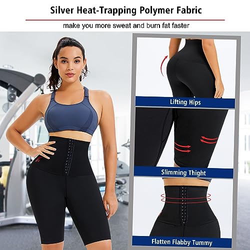 KUMAYES Sauna Sweat Pants for Women High Waist Slimming Shorts Compression Thermo Workout Exercise Body Shaper Thighs - Image 4