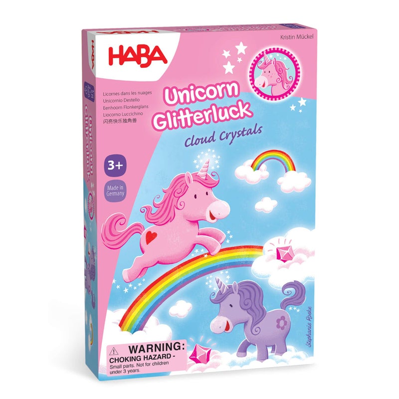 HABA Unicorn Glitterluck Cloud Crystals A Sparkling Dice Games Competition Childrens Games Unicorn Gifts for Ages 3 Made in Germany - Image 3