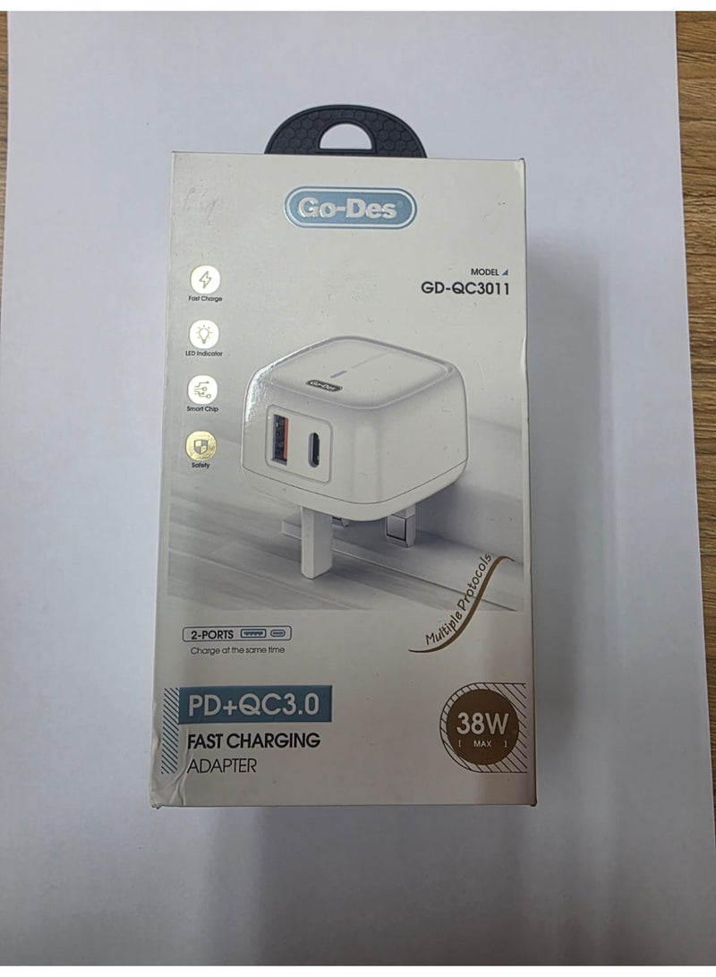 GO-DES GD-QC3011 Adapter Fast Charging 2 ports - Image 1