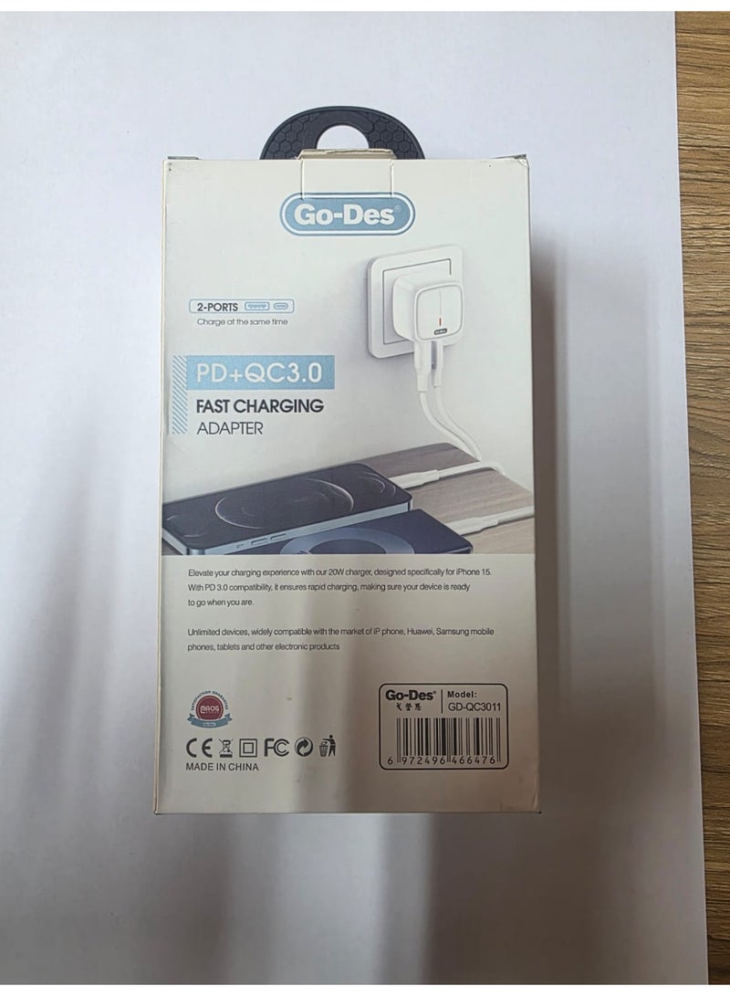 GO-DES GD-QC3011 Adapter Fast Charging 2 ports - Image 2