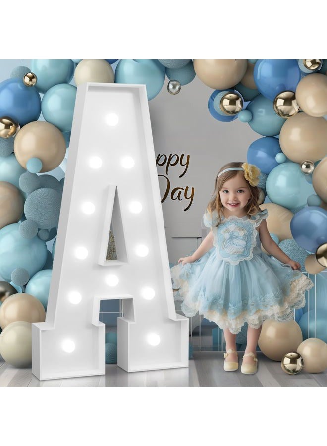 Bugame 4FT Marquee Letters, Cool Light Marquee Light Up Letters A, Large Letters for Birthday Anniversary Graduation Party Decorations, Marry Me Letters for Wedding Decor（DIY Kit） - Image 1