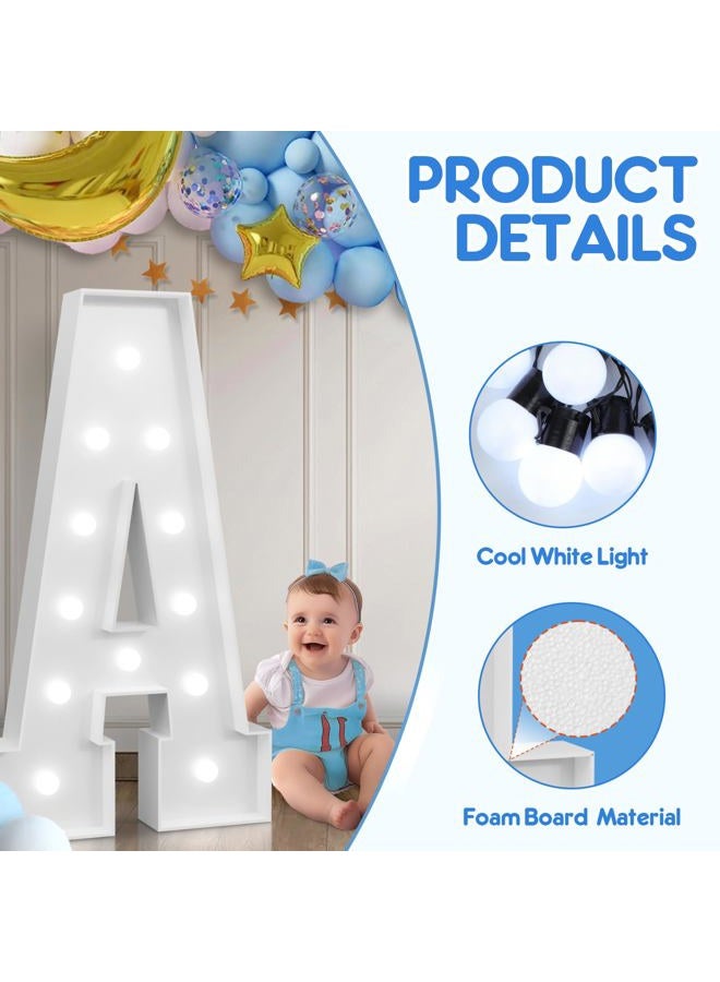 Bugame 4FT Marquee Letters, Cool Light Marquee Light Up Letters A, Large Letters for Birthday Anniversary Graduation Party Decorations, Marry Me Letters for Wedding Decor（DIY Kit） - Image 5