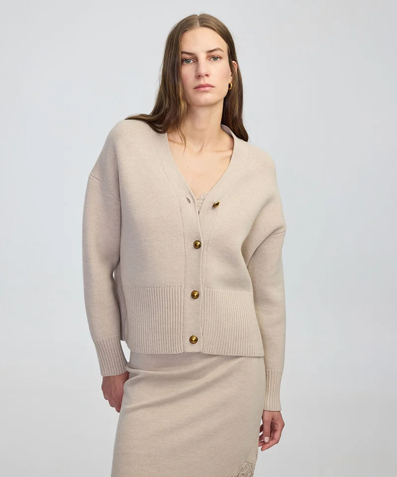 Ipekyol Metal Button Knit Cardigan