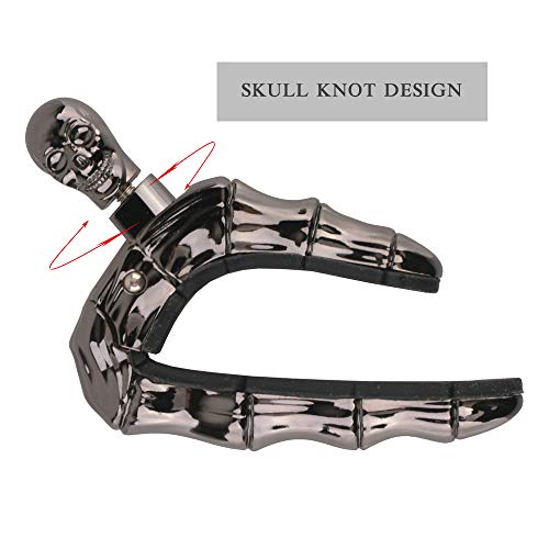 Koldot Guitar Capo Skull Capo for Acoustic and Electric Guitar Skeleton Head Ukulele Capo for Banjo Mandolin Bass and Classical Guitar Comes with 5 Picks - Image 3