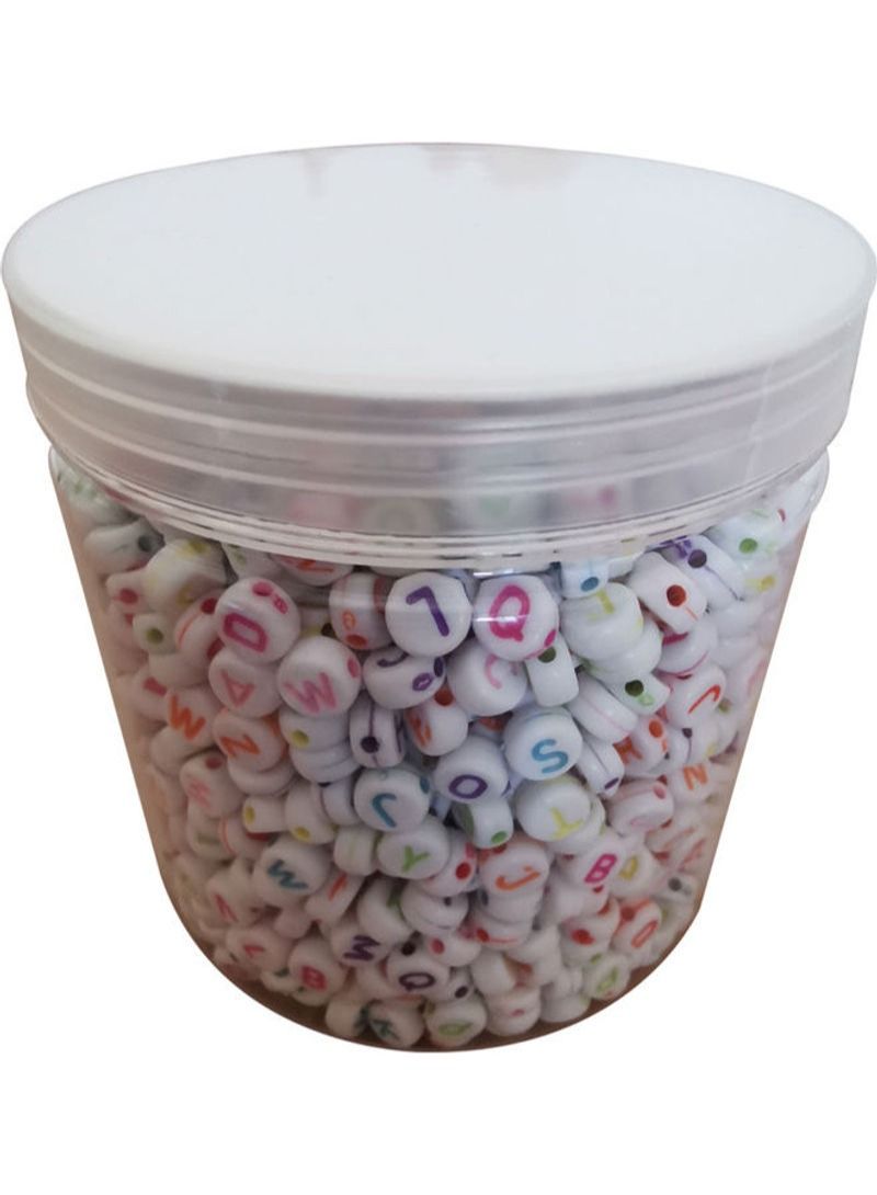 NIBEMINENT Round Alphabet Acrylic Bead Set - Image 3