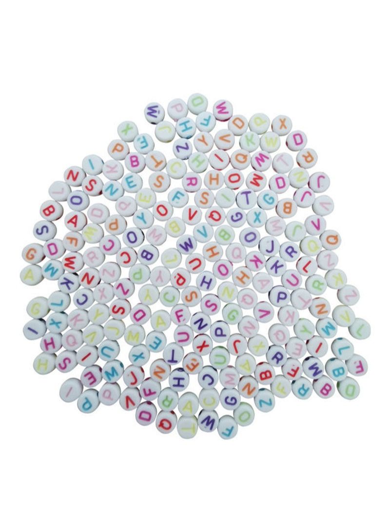 NIBEMINENT Round Alphabet Acrylic Bead Set - Image 1