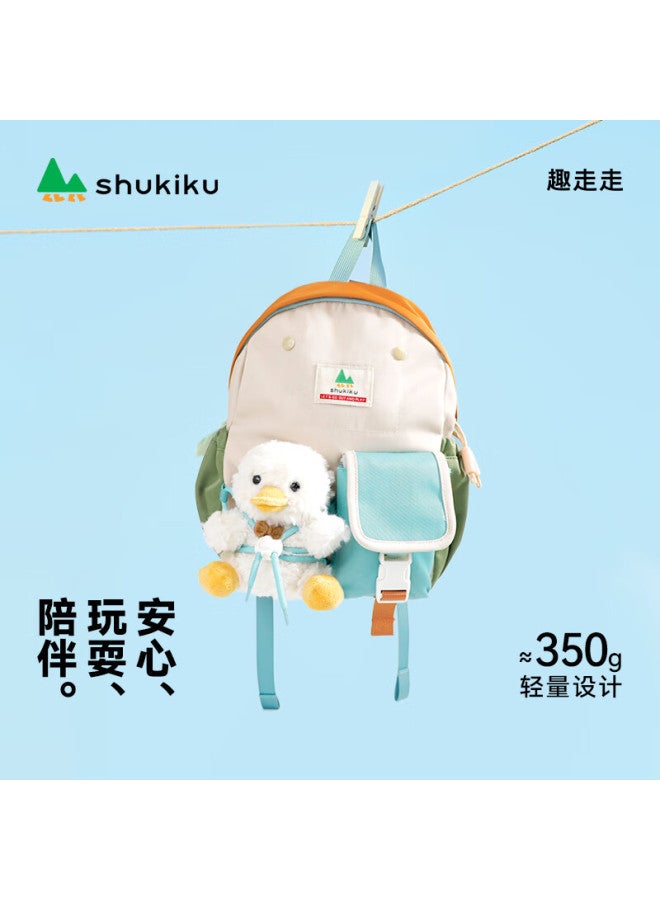 Shukiku Children's Doll Backpack, Kindergarten Schoolbag, Elementary Student Water-resistant Backpack, Sea Salt Eggplant Purple, Size S+ - Image 2