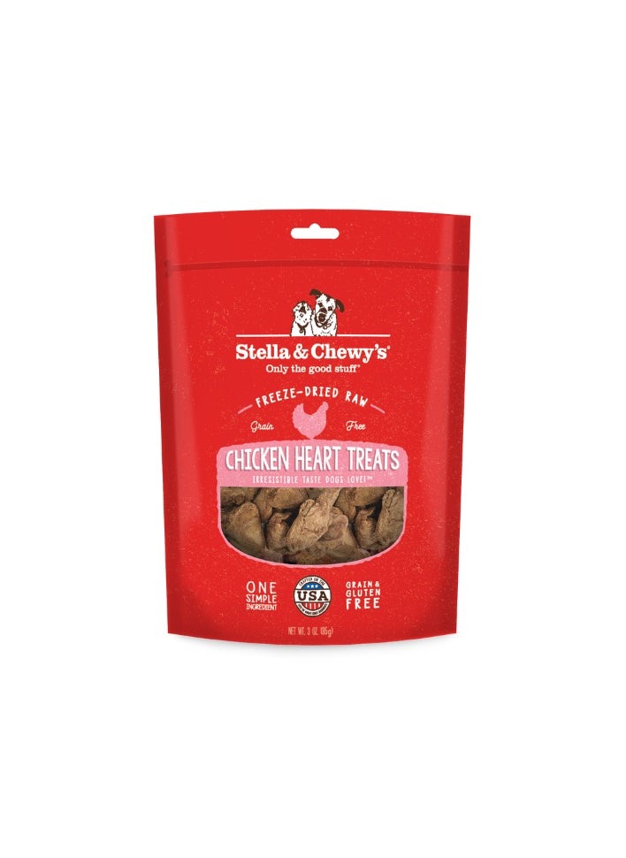 Stella & Chewys Stella & Chewys Chicken Hearts – 3oz, Stella & Chewys treats, best dog treats, premium dog treats, dog treats, Stella & Chewy's dog treats, natural dog treats, nutritious dog treats, chicken heart treats  - Image 1