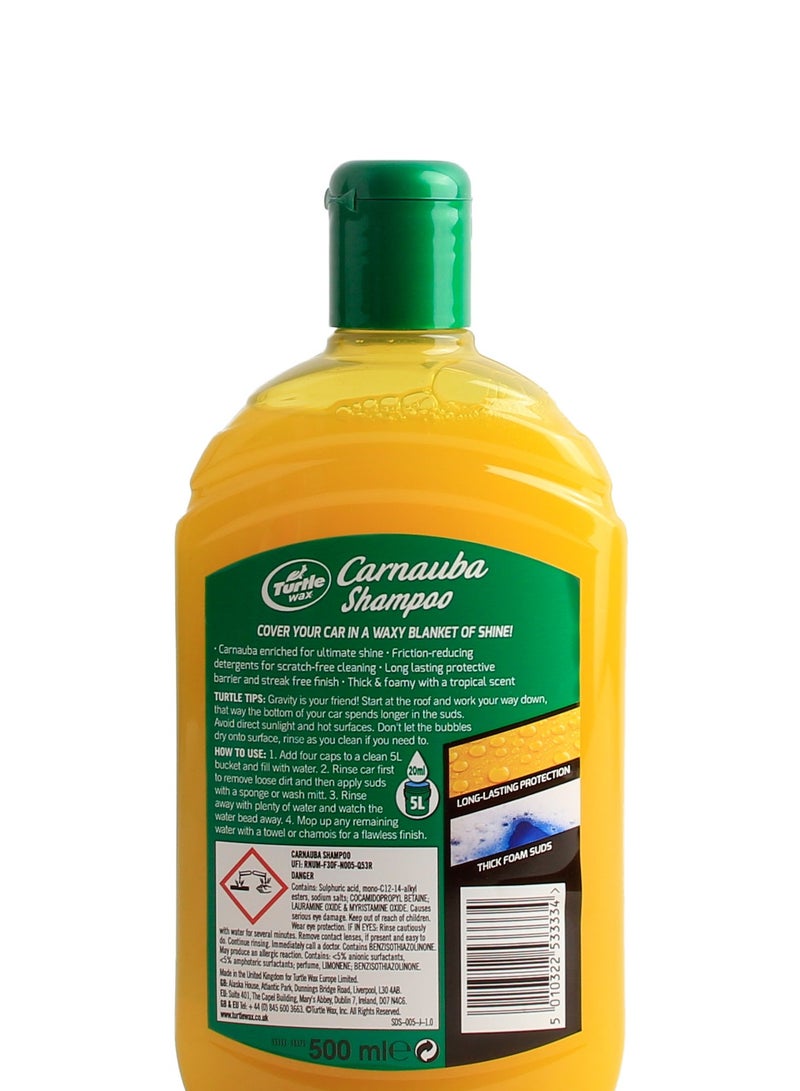 TURTLE CARNAUBA WASH and WAX CAR SHAMPOO 500ml Turtle Wax  - Image 2