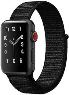 Generic Nylon band for apple watch 44mm darl black color 