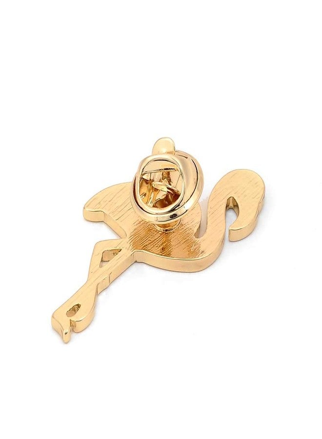 SENFAI 10K Gold Color Cute Enamel Flamingo Pin and Brooch (Rose Gold) - Image 5