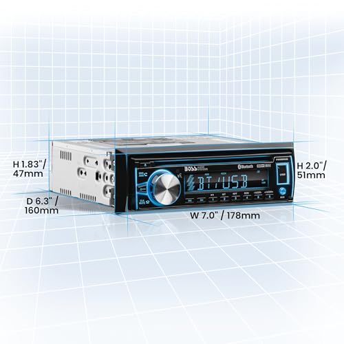 BOSS Audio Systems 750BRGB Car Stereo - Single Din, Bluetooth, CD Player, AM/FM Radio Receiver, USB, AUX Input, Multi Color Illumination - Image 5