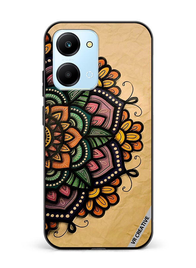 VR CREATIVE Protective Case Cover For Honor Play7T Mandala Design Multicolour - Image 1
