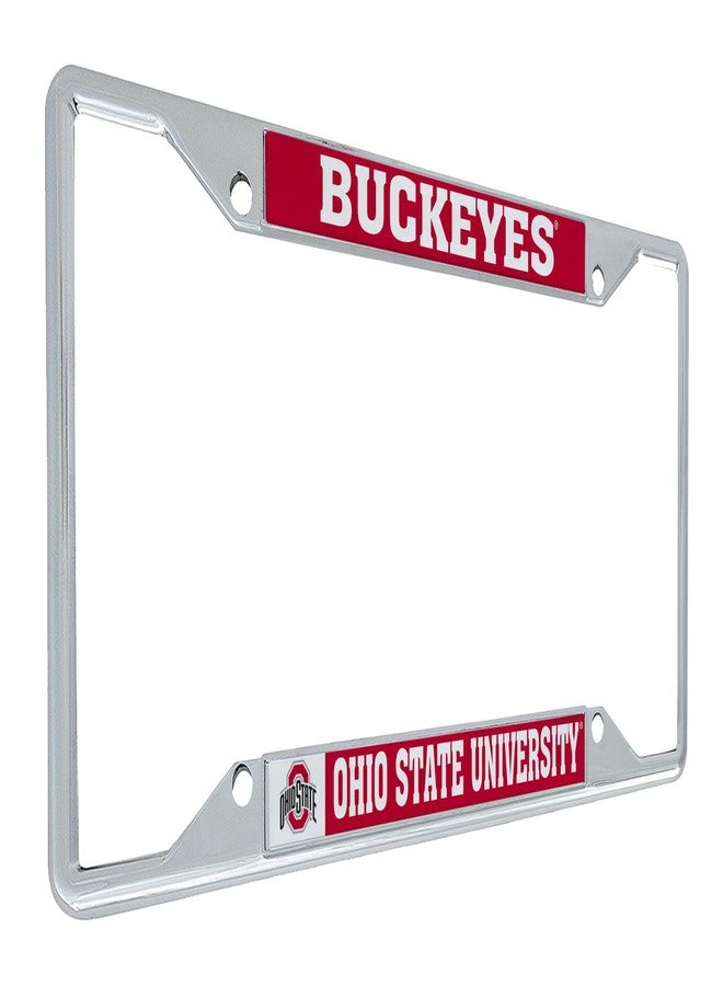 Desert Cactus Ohio State University OSU Buckeyes Car Accessories Metal License Plate Frame and Tag Holder for Front or Rear of Car (Mascot) - Image 1