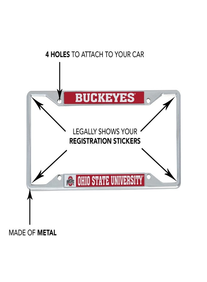Desert Cactus Ohio State University OSU Buckeyes Car Accessories Metal License Plate Frame and Tag Holder for Front or Rear of Car (Mascot) - Image 5