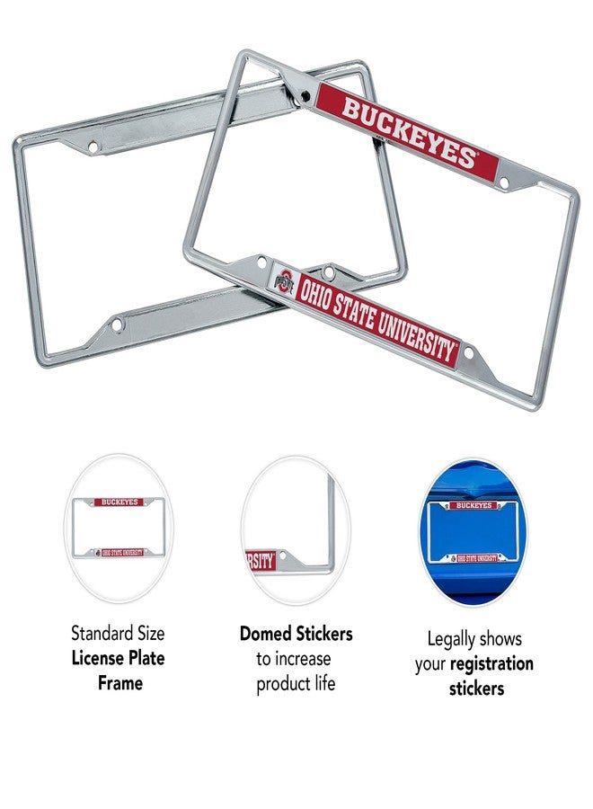 Desert Cactus Ohio State University OSU Buckeyes Car Accessories Metal License Plate Frame and Tag Holder for Front or Rear of Car (Mascot) - Image 4