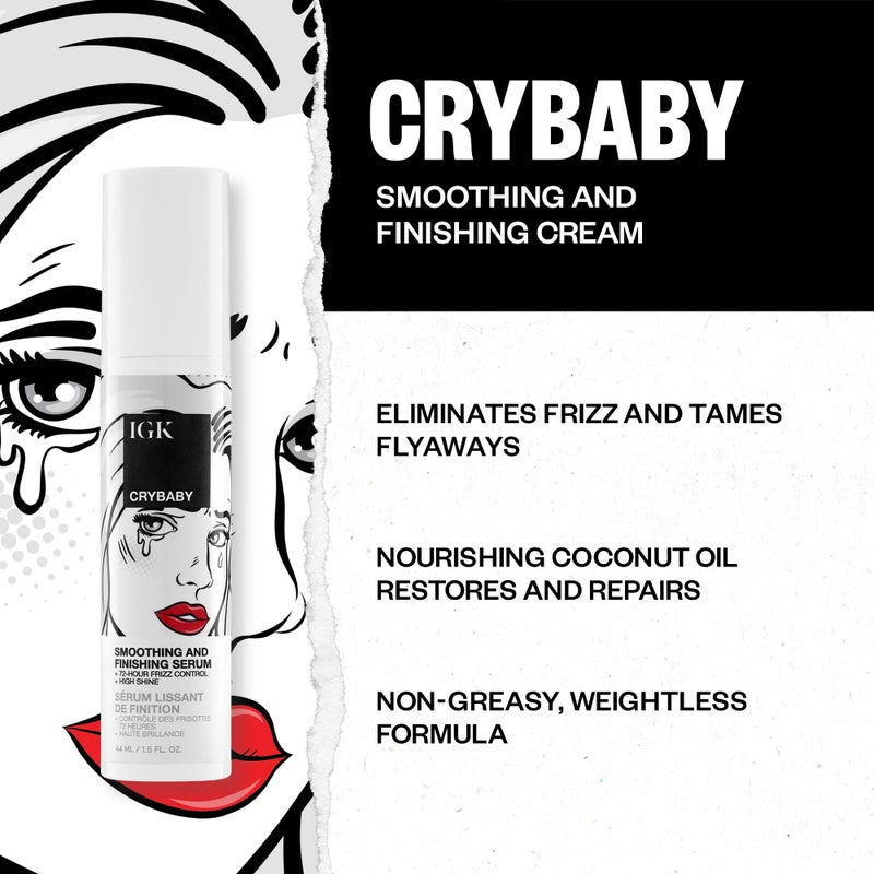 IGK Crybaby Anti-Frizz Smoothing and Finishing Serum 44 ml / 1.5 oz - Image 5