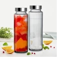 Glassbunny Glass Water Bottles Set Wide Mouth Glass Bottles with Steel Lids for Juicing Smoothies Beverage Storage Leak Proof Reusable 750ml PACK OF 4 - Image 2