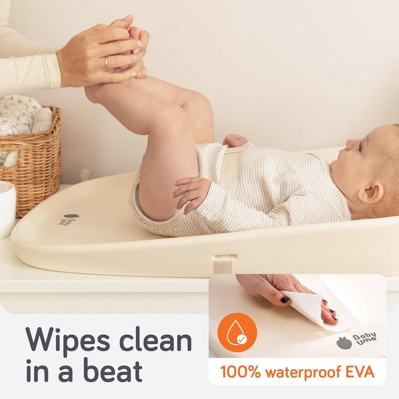 Baby Uma وسادة تغيير قابلة للمسح بيبي أومّا 100% مقاومة للماء لسرير الأطفال مريحة من رغوة EVA 27 × 175 - Image 3
