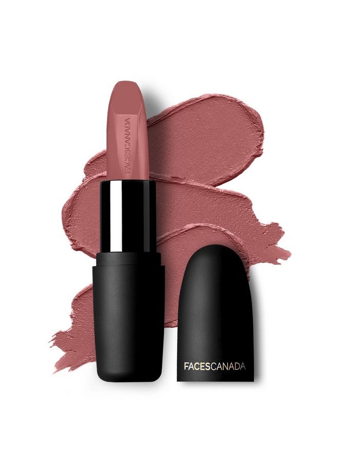 فاسيسكانادا أحمر شفاه Faces Canada Weightless Matte Lipstick - Peach Candy 14 (وردي)، 4.5 جرام | لون شفاه عالي التصبغ | ينساب بسلاسة | يرطب الشفاه | غني بفيتامين E وزيت الجوجوبا وزيت اللوز - Image 1