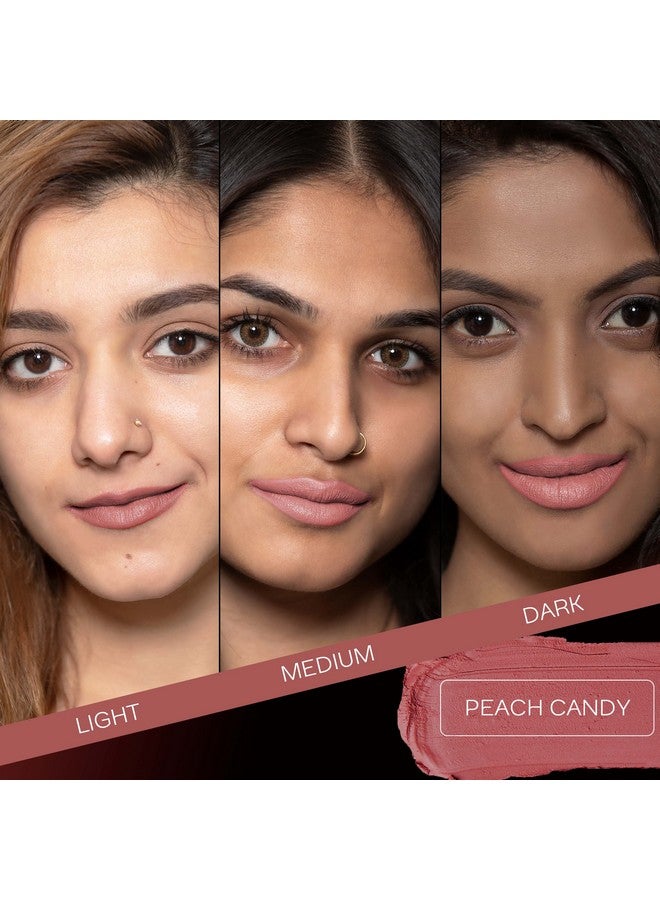 فاسيسكانادا أحمر شفاه Faces Canada Weightless Matte Lipstick - Peach Candy 14 (وردي)، 4.5 جرام | لون شفاه عالي التصبغ | ينساب بسلاسة | يرطب الشفاه | غني بفيتامين E وزيت الجوجوبا وزيت اللوز - Image 2