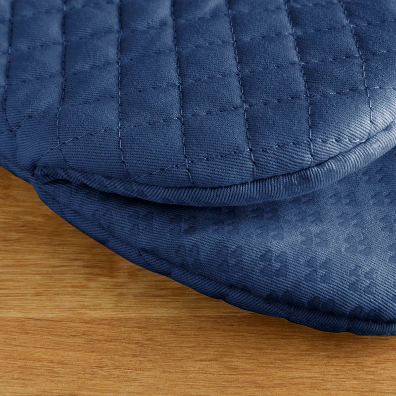 KitchenAid Asteroid Mini Oven Mitt  5.5""x8""  Blue Willow 2 Count - Image 3