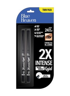 Blue Heaven Blue Heaven 2X Intense Kajal Pencil, Black Shock - Pack Of 2 Matte Finish  - Image 1