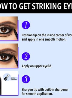 Blue Heaven Blue Heaven 2X Intense Kajal Pencil, Black Shock - Pack Of 2 Matte Finish  - Image 2