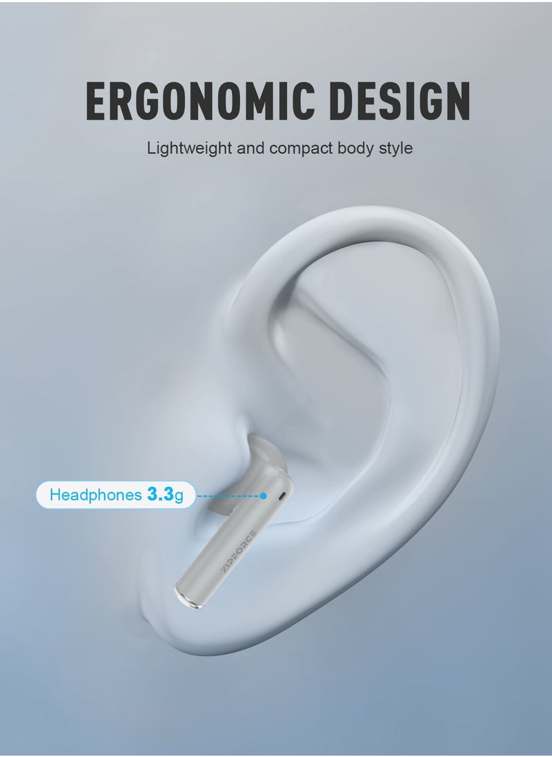 ZIPFORCE - ZIPFORCE True Wireless Earbuds, In-Ear Bluetooth 5.3 Headphones 4-Mics ENC Clear Call, Bluetooth Earbuds Touch Control, IPX6 Waterproof TWS, Light-Weight Earphones - Image 1