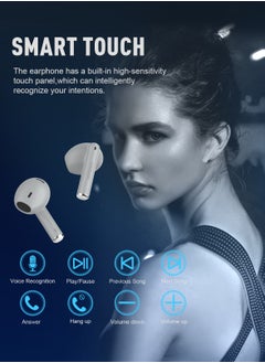 ZIPFORCE ZIPFORCE True Wireless Earbuds, In-Ear Bluetooth 5.3 Headphones 4-Mics ENC Clear Call, Bluetooth Earbuds Touch Control, IPX6 Waterproof TWS, Light-Weight Earphones  - Image 3