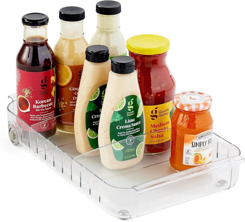 Brikipth Brikipth Rolling Soda Can Organizer for Refrigerator Tray Dispenser for Beer Soda Pop Tray Soda Organizer for Refrigerator Stackable Small Organizing Bin Kitchen Pantry Cabinet  - Image 1