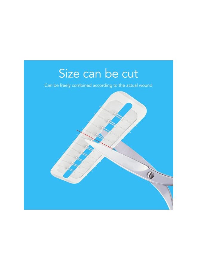 Generic - Zip Stitch, Wound Closure Strips, Emergency Protection Sutures Wounds, Cuttable Hygienic Zip Stitch Wound Bandages Zipper Band Aid Skin Adhesives Emergency Protection Zip - Image 1