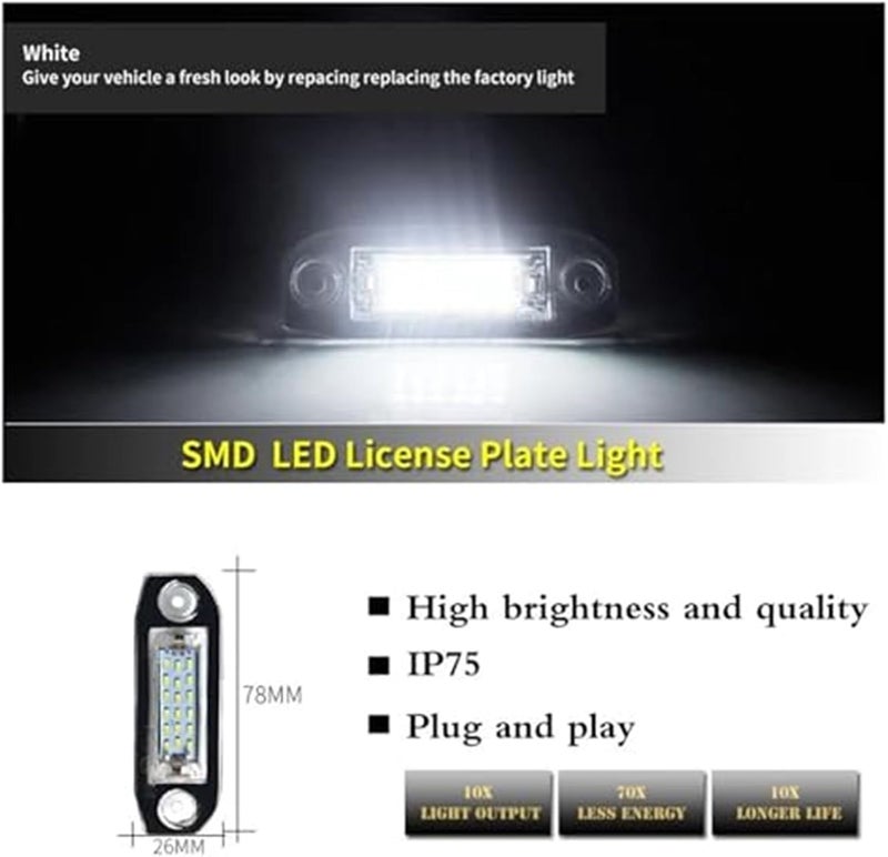 Wivplex Xenon White License Plate Light for Volvo - Image 5
