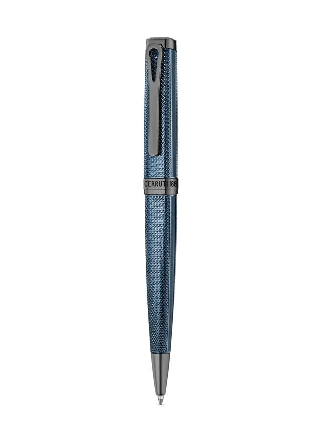 CERRUTI 1881 Enzo Pen Blue Enamel with Ion Plated Gun Finish Elegant & Easy Handling