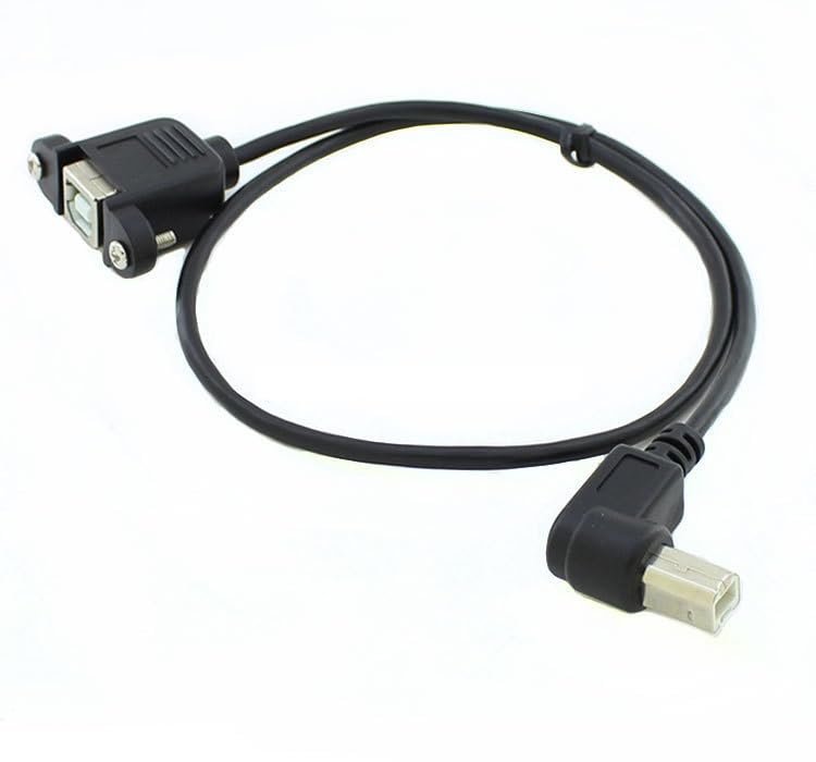 KNEUTRIX (1.5 meters) 90 Degree Right Angled USB B Type Male to Female Printer extension Lead Cord cable for Panel Mount - Image 1