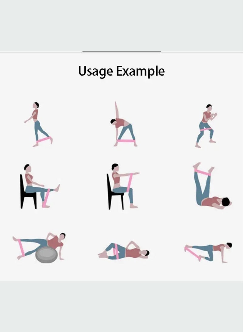 fdsport 5 Level Resistance Fitness Resistance Bands, Stretch Bands for Hips and Legs, Pilates Elastic Bands with Instruction Guide and Carrying Bag for Home Fitness Yoga Elastic Muscle Training, Rubber Band Exercise Elastic Bodybuilding - Image 5