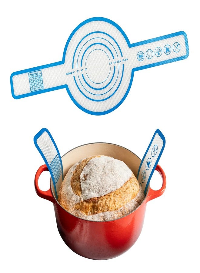 LYHLYA Silicone Baking Mat for Dutch Oven, Silicone Bread Sling with Long Handles Reusable Sourdough Bread Baking Supplies - Image 1