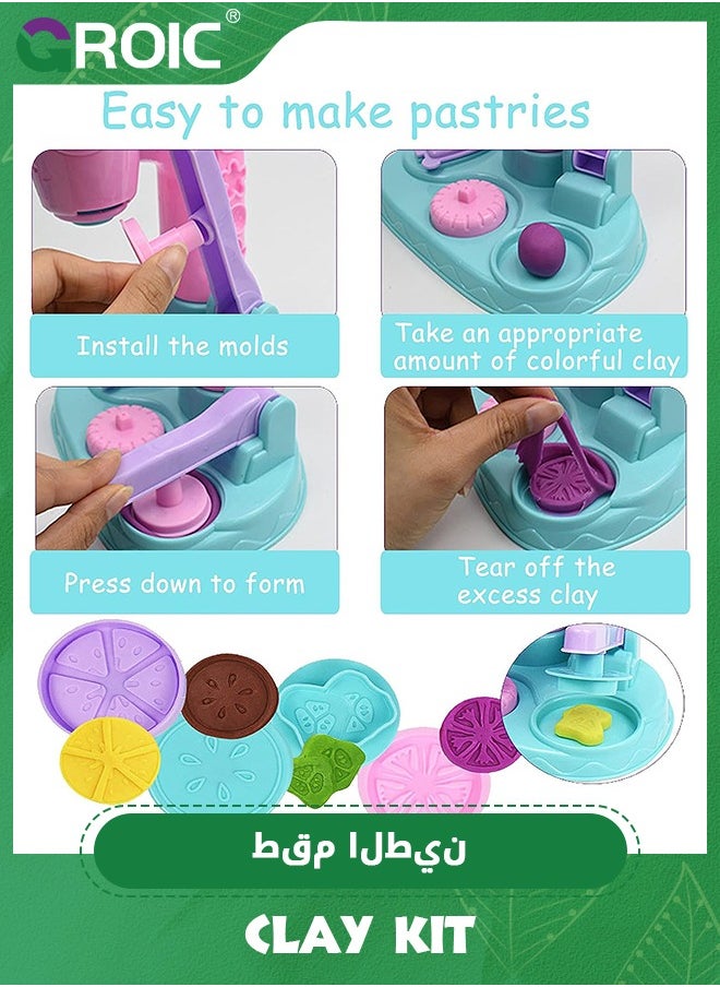 GROIC - Color Dough for Kids Play Toys, Ice Cream Maker Machine Color Dough Set with 12 Cans Dough for Kids and Toddlers,Color Clay Machine Set,Play House Toy - Image 1