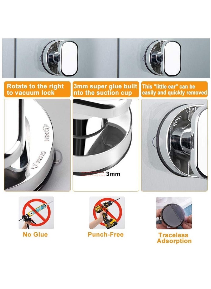 NIBEMINENT - Strong Suction Cup Door Handles, Glass Mirror Wall Tile Handle Refrigerator Cabinet Drawer Pull Knob Adsorbent Bathtub Shower for Cupboard Fridge Bathroom 2 Pcs - Image 1