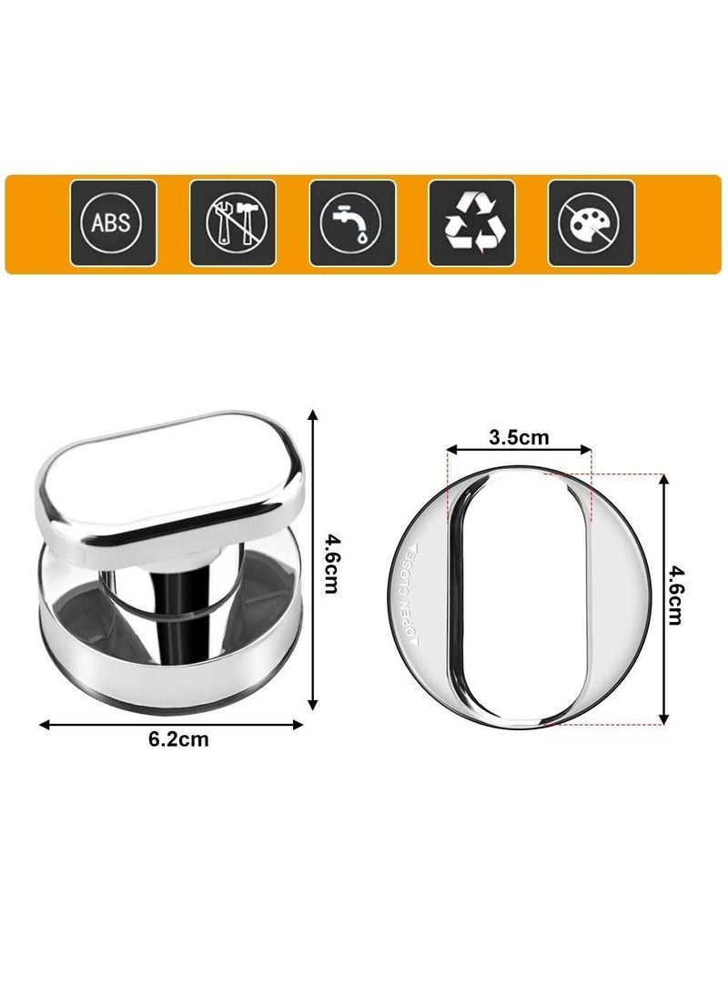 NIBEMINENT - Strong Suction Cup Door Handles, Glass Mirror Wall Tile Handle Refrigerator Cabinet Drawer Pull Knob Adsorbent Bathtub Shower for Cupboard Fridge Bathroom 2 Pcs - Image 1