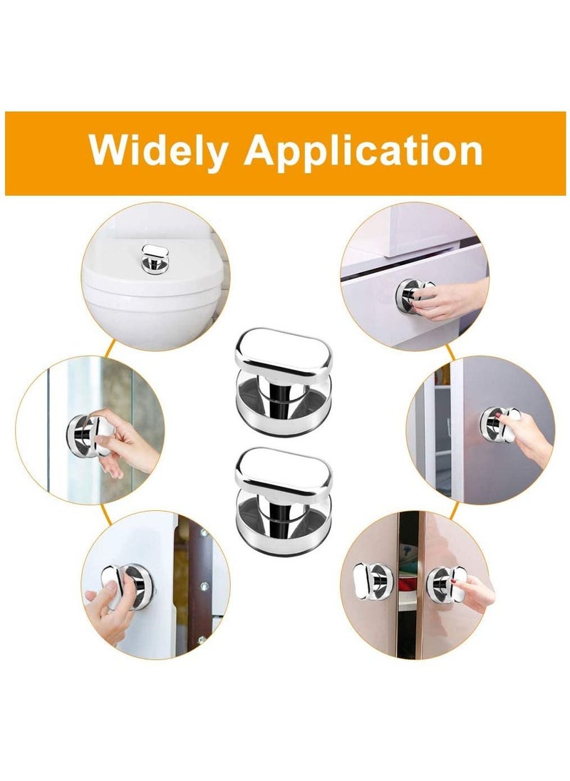 NIBEMINENT - Strong Suction Cup Door Handles, Glass Mirror Wall Tile Handle Refrigerator Cabinet Drawer Pull Knob Adsorbent Bathtub Shower for Cupboard Fridge Bathroom 2 Pcs - Image 1