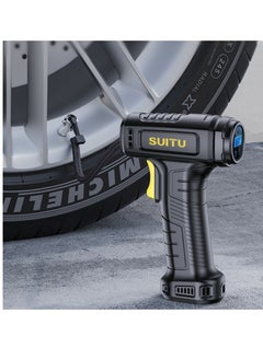 SUITU Wireless Air Compressor Tire Inflator, Portable Handheld Car Tire Inflator with Digital Display and LED Light, 12V Rechargeable Electric Tire Pump for Car Motorcycle Bike Balls and Inflators  - Image 2