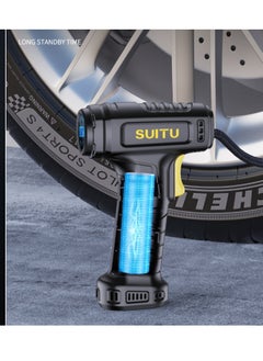 SUITU Wireless Air Compressor Tire Inflator, Portable Handheld Car Tire Inflator with Digital Display and LED Light, 12V Rechargeable Electric Tire Pump for Car Motorcycle Bike Balls and Inflators  - Image 5